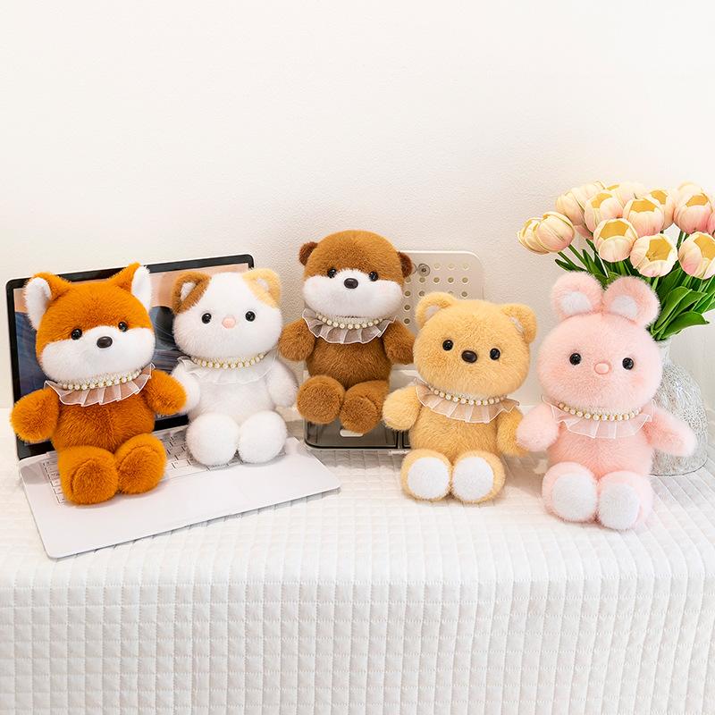 Small Animal Plush Toy Pearl Running Series Eight-inch Three-cat Cat Doll Cute Pet West Highland Doll