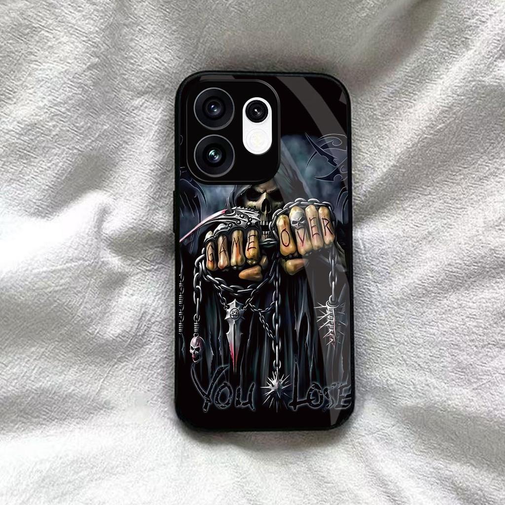 Cool Grim Reaper "Game Over" Art Phone Cover for OPPO Reno16 5G Shockproof Protective Case