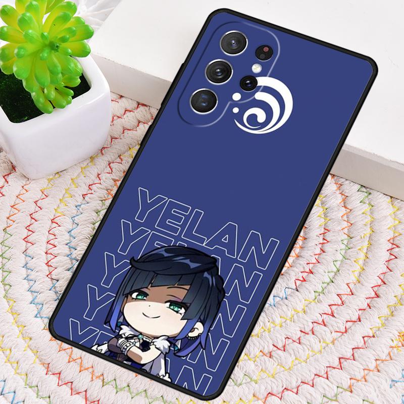 Genshin Impact Yelan Silicone Phone Case For Samsung Galaxy Note 10 Pro S26 S25 S24 S23 S22 S21 Plus S25Ultra Capa Cover