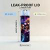 1PC Neon Game Controller Gaming Theme Art 750ml Color Plastic Sports Water Bottle Leakproof Flip Straw Lid Suitable for Sports Office Home Use