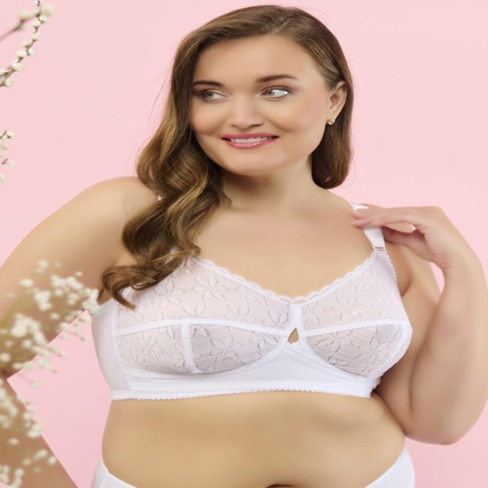 

Сборщик кружевного бюстгальтера, большая форма B, компакт-диск B80 белый