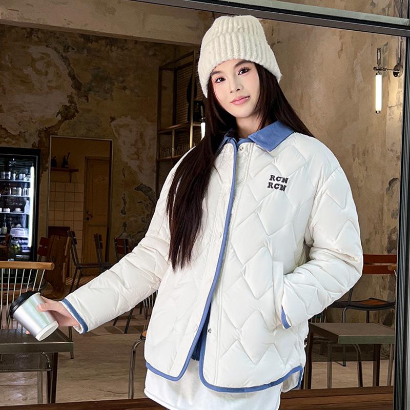 

Контрастная флисовая куртка с лацканами, теплая, короткая, свободного кроя, осенняя XXXL бежевый