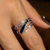 1pc Silver-Plated Wide Multi-Layer Geometric Openwork Chain Adjustable Unisex Open Ring, Vintage Minimalist Cool Style High-End Open Ring