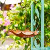 Rustic Umbrella Shaped Metal Bird Feeder Hanging Garden Yard Decor Outdoor Weather Resistant Metal Craft