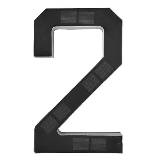 Solar House Number Sign 9-Inch LED Backlight Address Sign Auto On/Off Waterproof Solar LED Number Pendant No-Drill Installation Modern Address Plaque