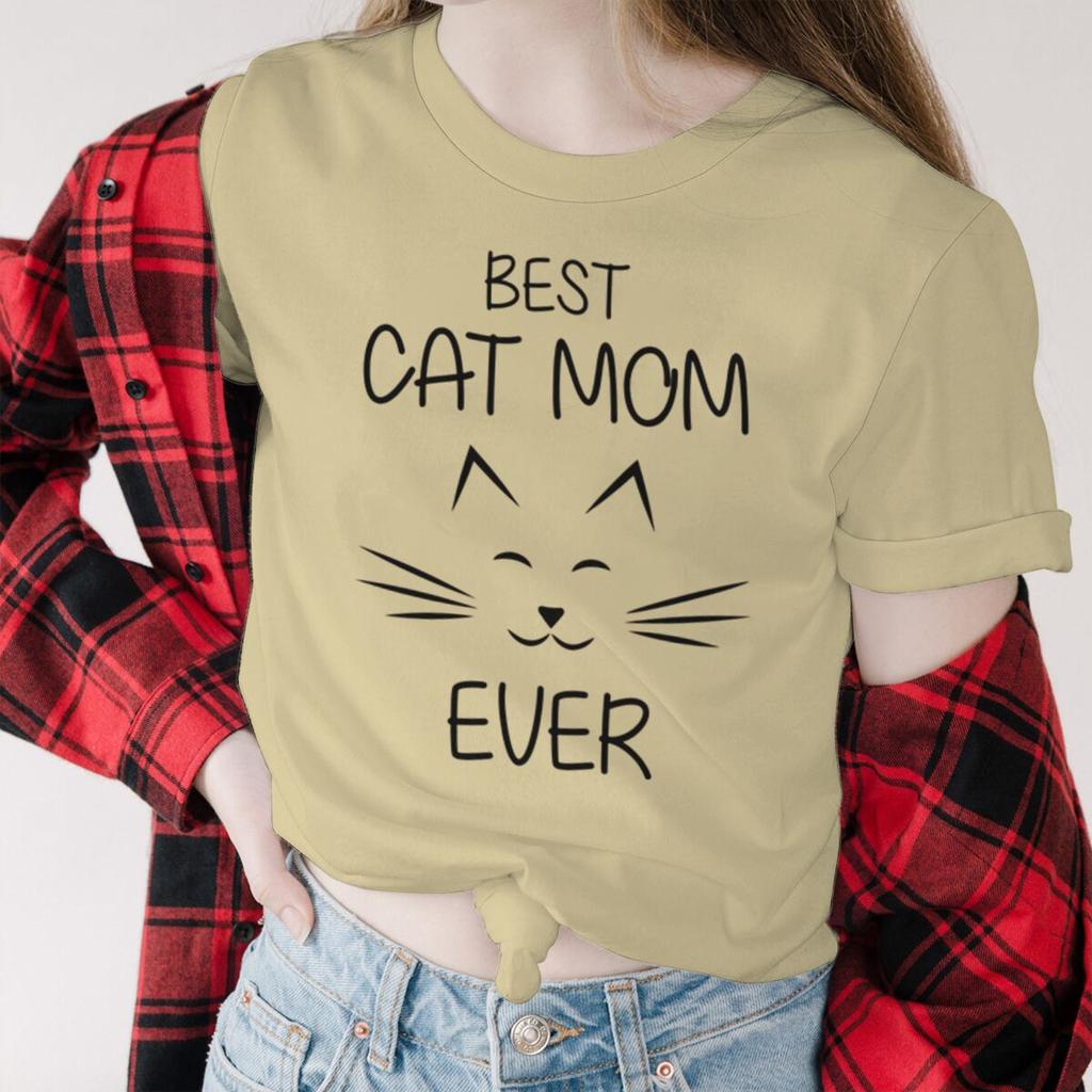 Best Cat Mom Ever Shirt Fun Mama Life Tshirts Cartoon Animal Cat Tees Women Short Sleeve Retro Mothers Day Gifts Tshirts Tops