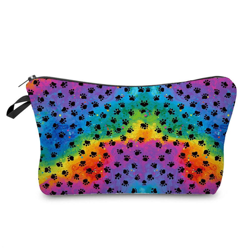 Women Leopard  Print Cosmetic Bag Toiletries Organize Travel Storage Case  6398