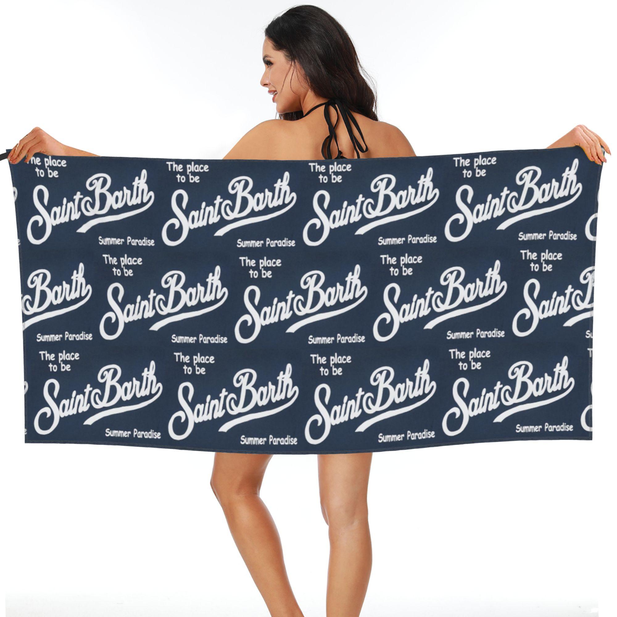 

Saint Barth Beach Towel Soft Microfiber Quick Dry Absorbent Quick Towels For Swimming W30*H60(CM)