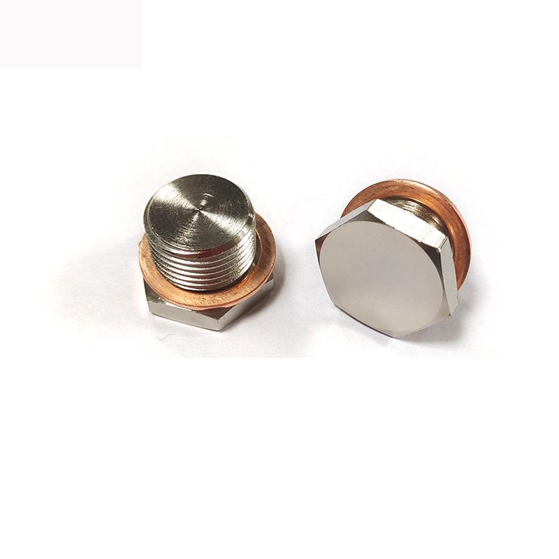 Universal Accessories M18 X 1.5 O2 Oxygen Sensor Hexagon Plug Iron Plating Nickel Bung With Gasket