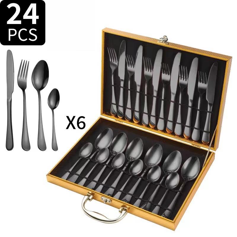 Xihe 24-Piece Western Cutlery Set