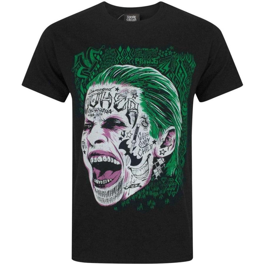 Suicide Squad The Joker Face Men s T-Shirt (S) XXXXXL чёрный
