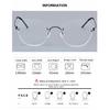 Fashion Hexagon Rimless Glasses Frame Men Women 2460 Brand Design Screwless Titanium Ultralight Eyeglasses Frameless Eyeware