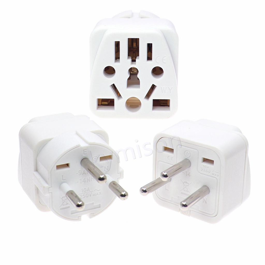 Universal Israe IL Plug Adapter 3 Pin EU Euro AU US UK To Israel Travel Adapter Electric Power Cord Charger Socket Outlet 10A