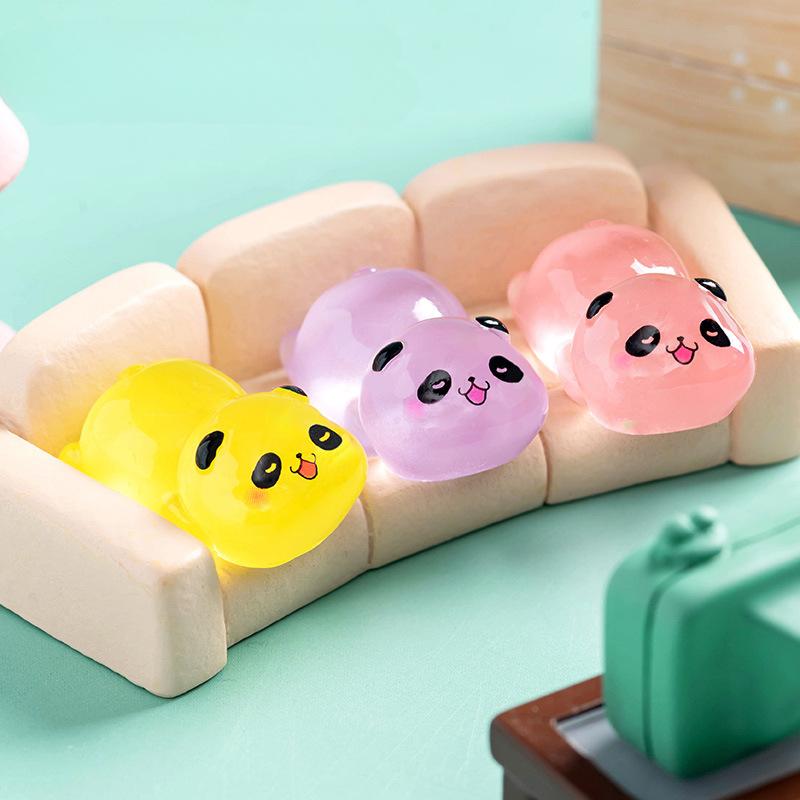 Micro Landscape Cartoon Cute Glow-in-the-dark Party Panda Resin Decoration Diy Decorative Accessories Desktop Decoration