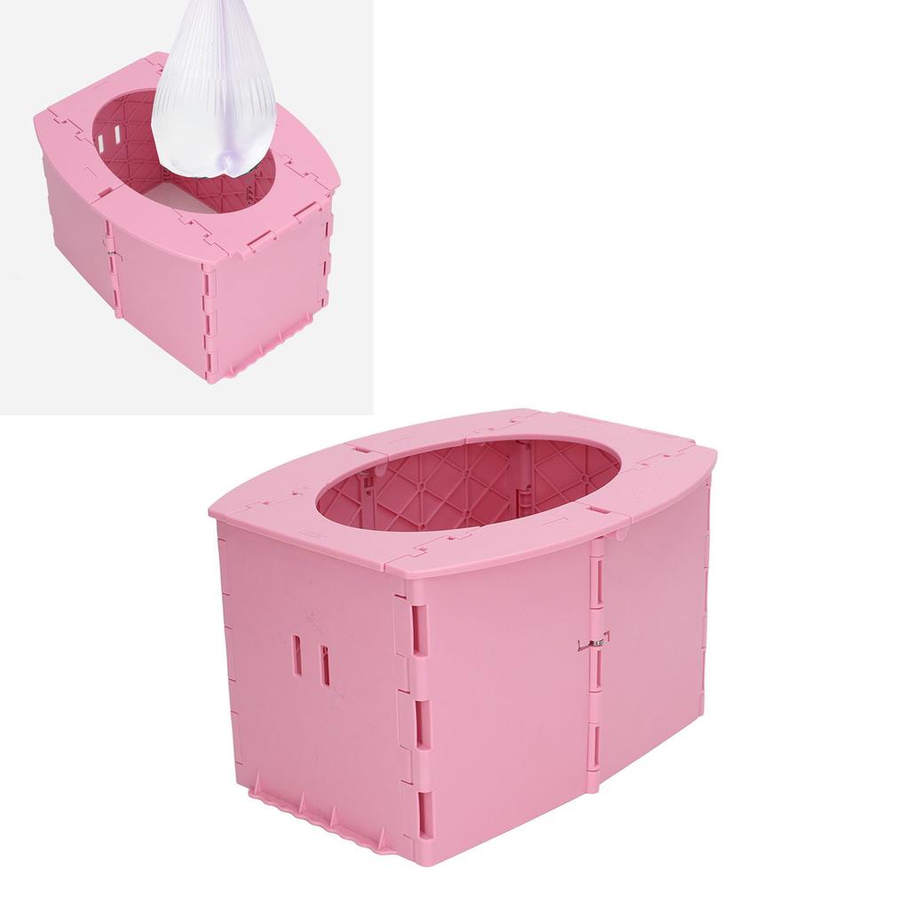 Kleinkind Töpfchen faltbar PP tragbar Baby Toilette für Camping Reisen Langstreckenfahrten Rosa