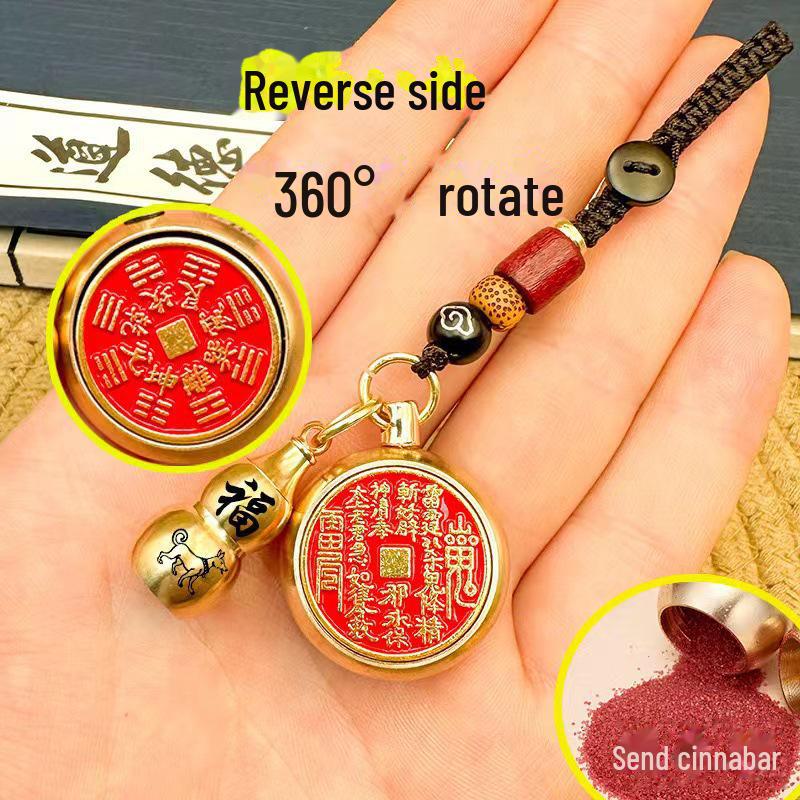 Zwölf Sternzeichen Messing Zinnoberkürbis Auto Anhänger Schlüsselanhänger