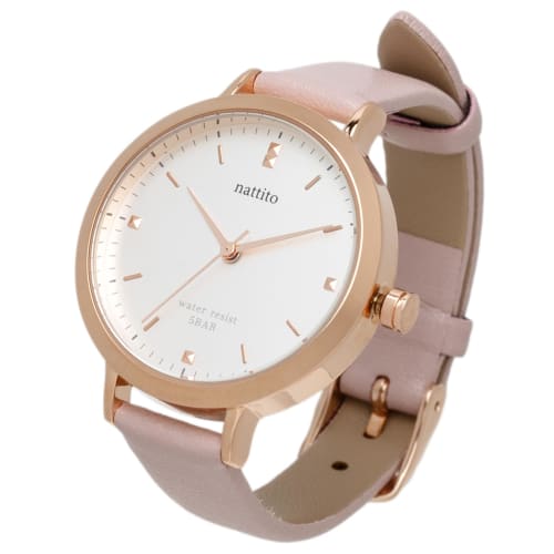 Fieldwork Women's Analog Watch, 5 ATM Water Resistant, Leather Strap, Pink, WP Amalie ST289-2