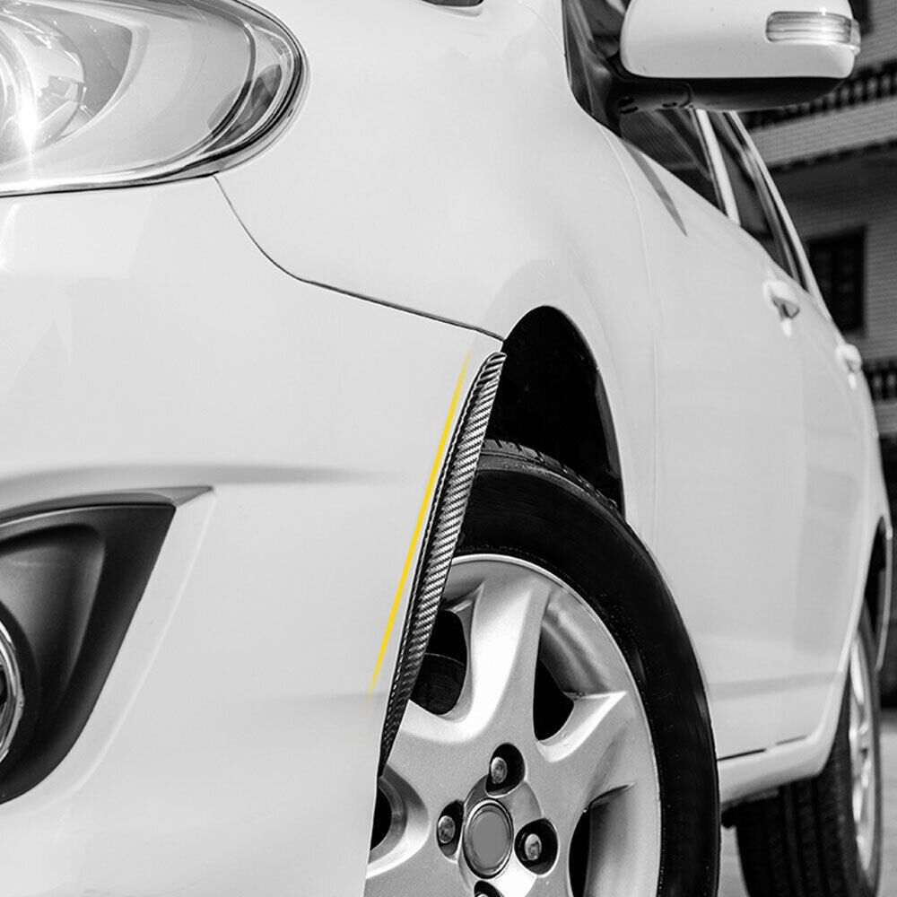 2Pcs Universal Protective Lip Car Fender Arch Fender Carbon Fiber Strips Wheel Eyebrow