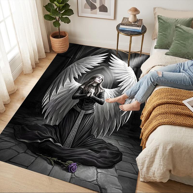 Angel Prayer Living Room Nonslip Area Rug Soft Carpet For Bedroom Game Playroom Sofa Office Home Decor Doormat Christmas Gift