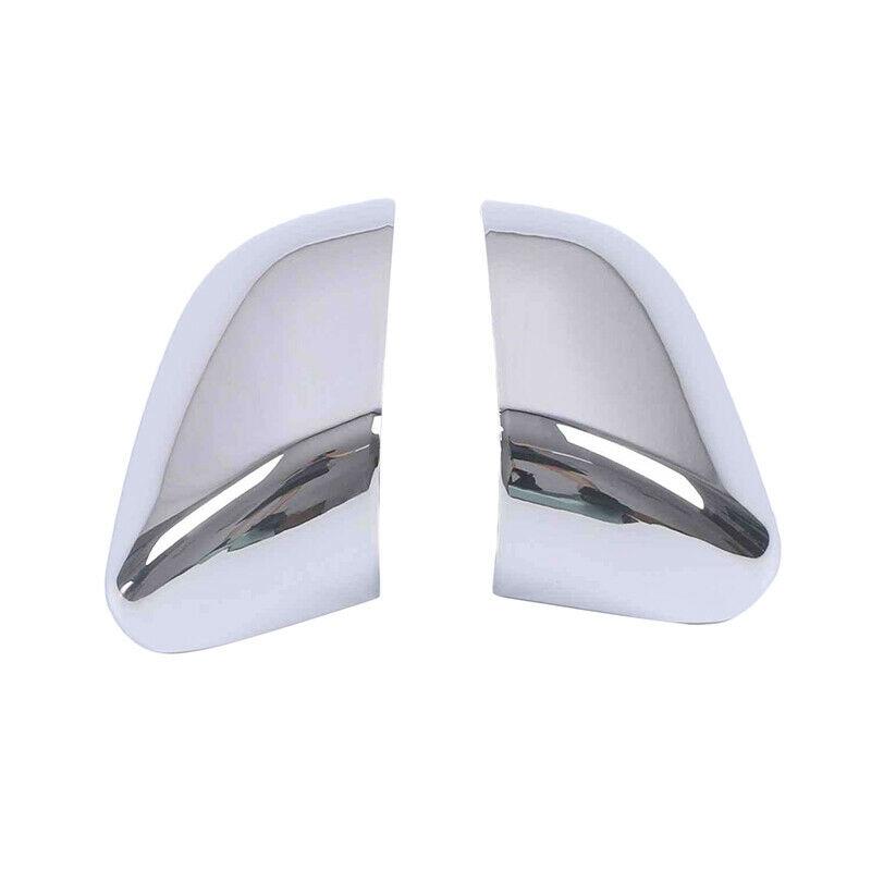 2Pcs ABS Side Door Mirror Cover Trim Carbon Fiber Chrome Rear View Mirror Decorative Covers Fit For Ford Explorer -