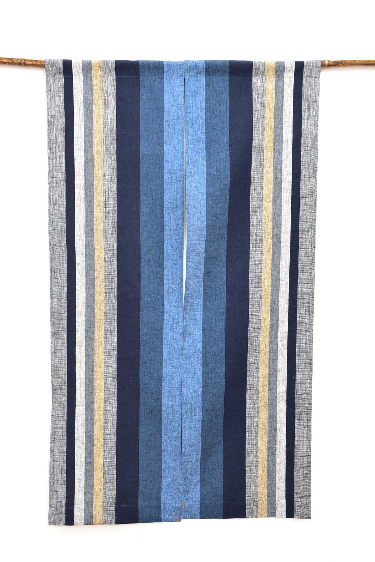 

Set of 2 Long Noren Tapestries Enshu Cotton Traditional Japanese Wall Room Interior Decorative Supplies (2 Panels) - Tsumugi, Fabric, Hanging,