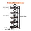 Metal Bookshelf Open Bookshelf 5-Tier for Living Room Bedroom & Office