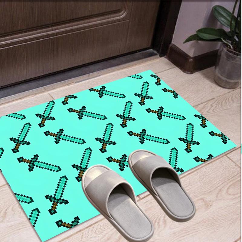 Tappeto con motivo Minecraft, Tappetino da interno/esterno, per Picnic, Sala giochi, Camera da letto, Ufficio, Soggiorno, Tappeto decorativo per la casa, Regalo di compleanno