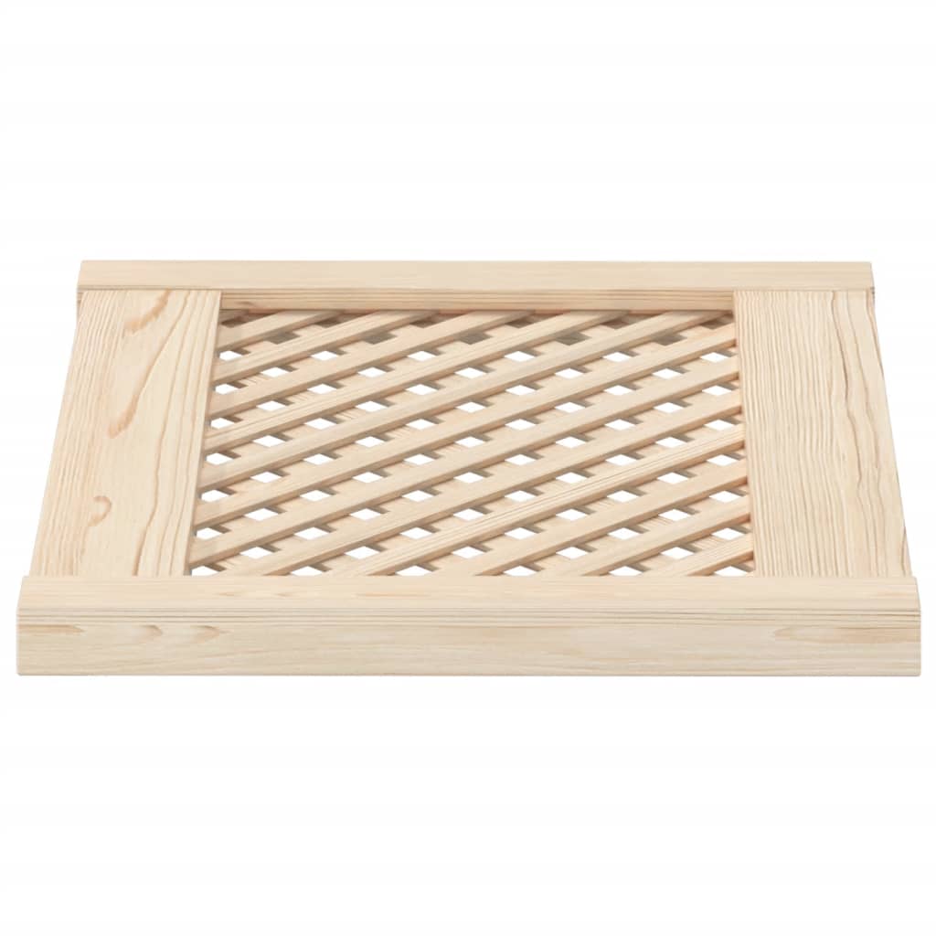 Cabinet Doors 2 Pcs Grid Design 49.5 X 39.5 Cm Solid Pine Wood