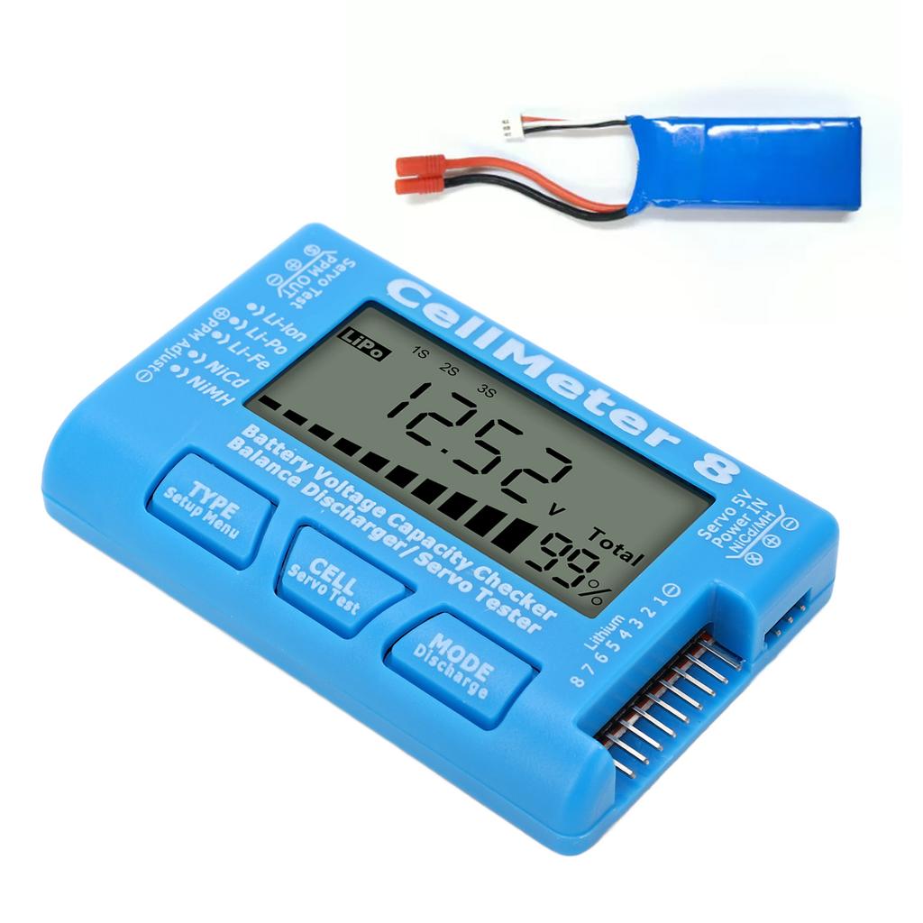 Digital Battery Capacity Checker Tester Detector Battery Balance Discharger Servo Tester for  