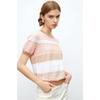JESSIE Women's Striped Lyocell Short-Sleeve Knit Top
