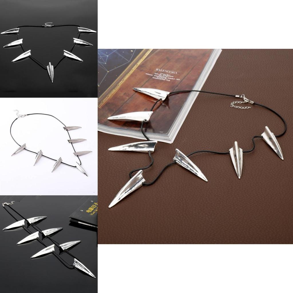 Elegante collar de aleación inspirado en Pantera Negra para hombres y mujeres