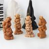 3D Cute Stacked monkey candle silicone mold lovely animalcake chocolate silicone mold rabbit tortoise bear resin silicone mold