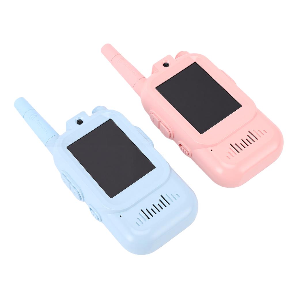 Kids Video Intercom 2.4G WiFi 600m Range 2.0 Inch Screen Rechargeable Video Call Toy with Voice Changer