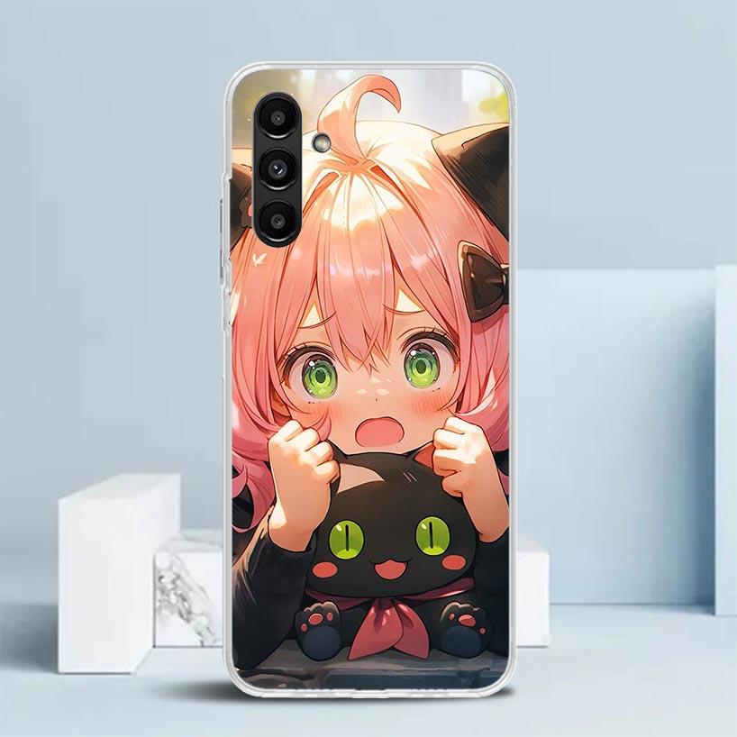 S-Spy Family Anya Cover for Samsung Galaxy A17 A37 A57 A16 A26 A36 A56 A15 A14 A55 Phone Case A13 A53 A25 A35 A24 A34 A23 A33 Ga