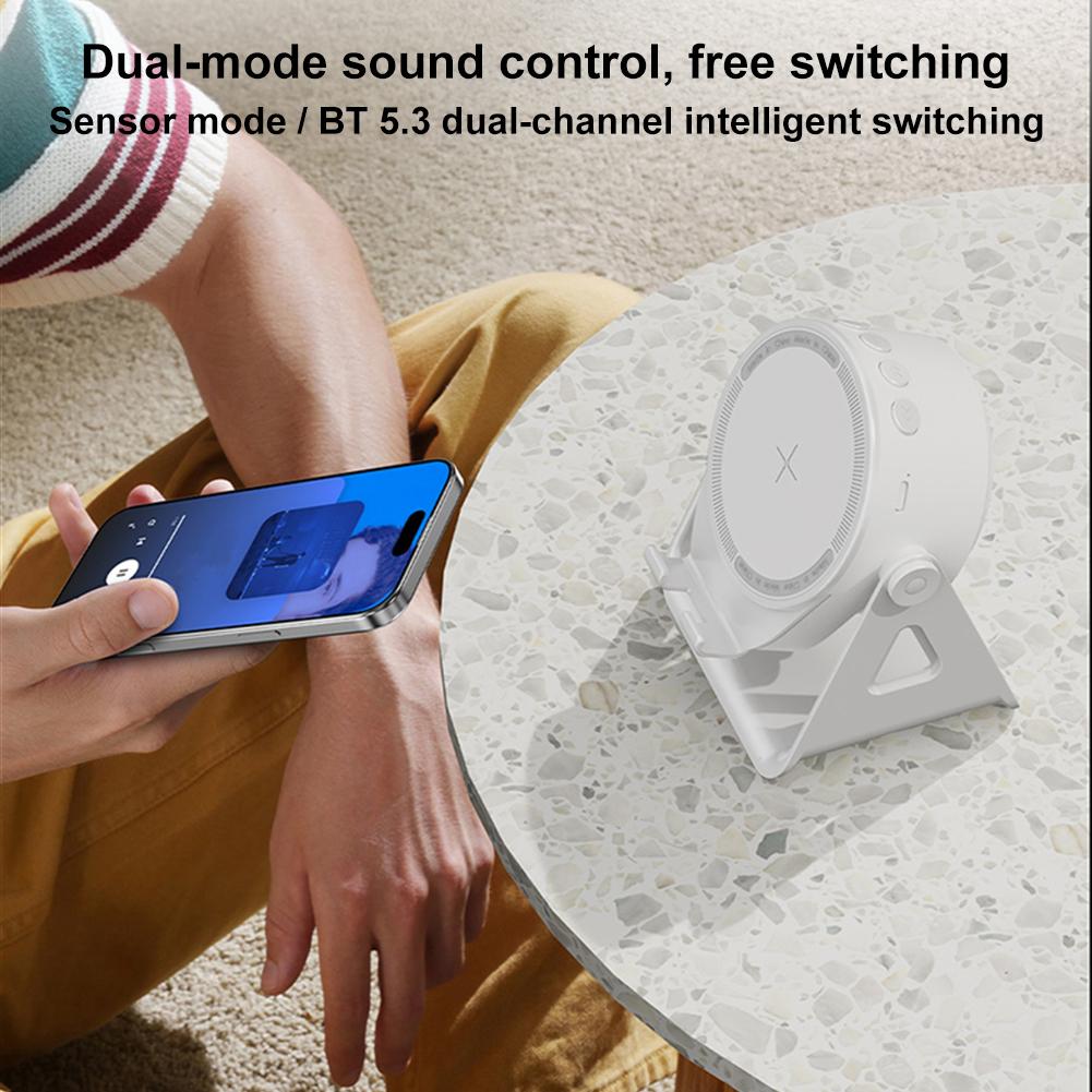 3 In 1 Small BT5.3 Speaker with Phone Holder Smart Audio Speaker 1200mAh Foldable Wireless Speaker for Universal Mobile Phone