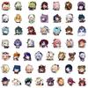 10/50PCS Cartoon Project Sticker Genshin Impact Vinyl Stickers Water Bottle Laptop Mobile Phone Skateboard Kids Adult Stickers