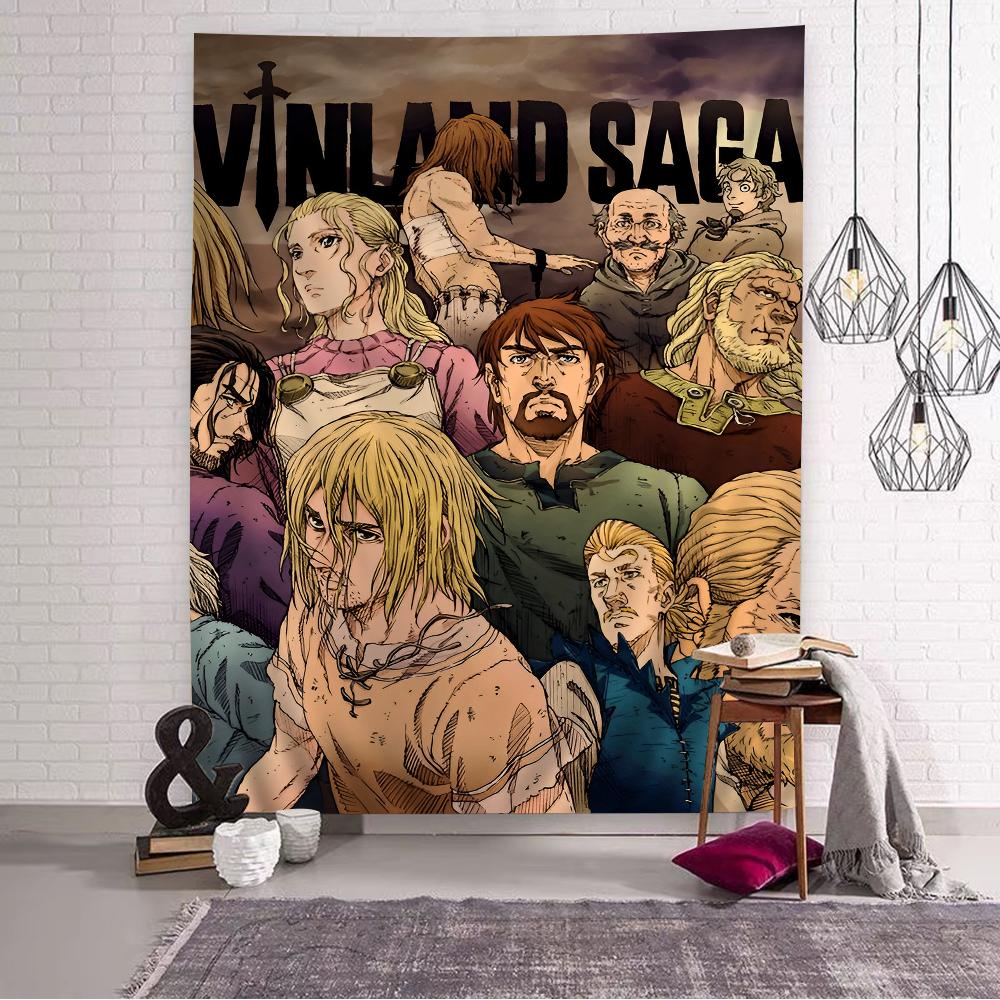Vinland Saga Anime Tapestry Hanging Tarot Hippie Wall Rugs Dorm Wall Hanging Sheets