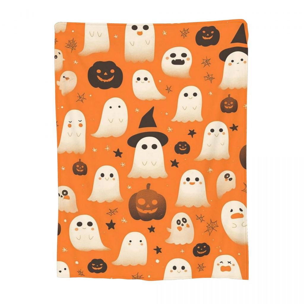 Halloween-Kürbisse und Geister Hexenparty Decken Fleece-Kuscheldecke Überwürfe für Sofa Bettwäsche Überwürfe Tagesdecke Steppdecke