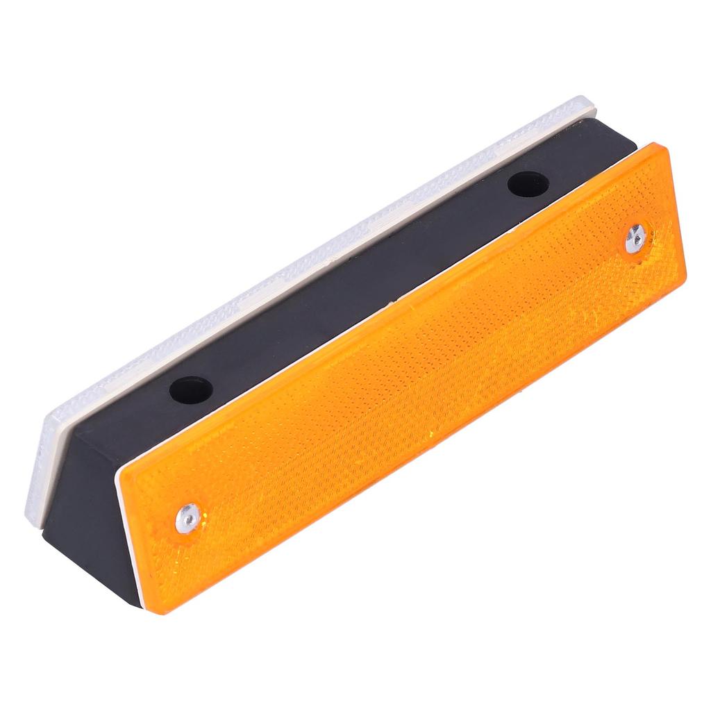 2PCS Rectangle Reflective Sign Road Stud Marker for Highway Traffic Warning Facilities(YellowWhite )