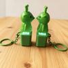 1/2/3Pcs Green Aliens Button Keychain Fidget Toy with Sound LED Lights Stress Anxiety Relief Keyboard Clicker Decompression Button Sensory Toy