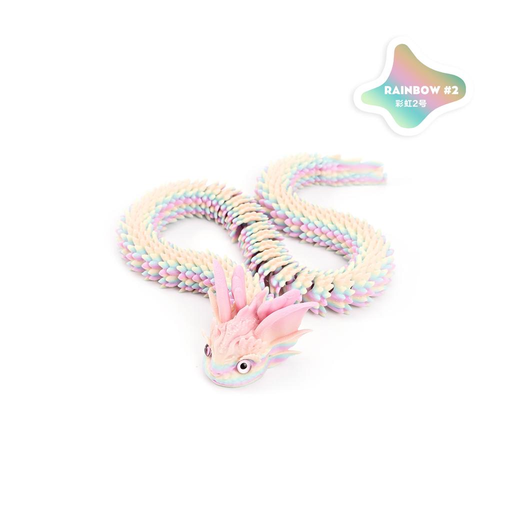3D Printed Dragon Snake Movable Joint Fidget Toy Figurine Simulation Snake Office Desktop Ornament New Year Gifts Crafts Gift