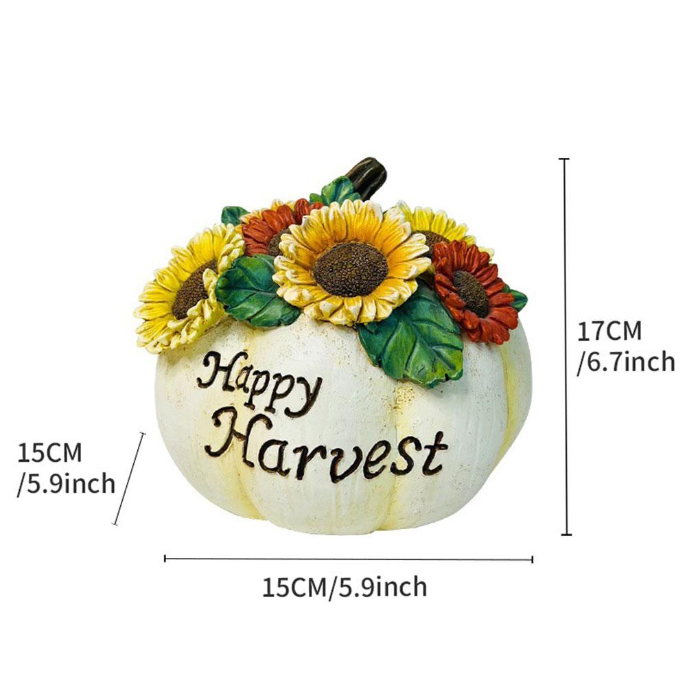 Classic Novelty Fall Pumpkins Decor Artificial Yellow Carved Hand-Made Home Decorative For Desktop Indoor Outdoor Party Props