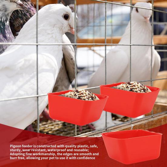 5 Pcs Chicken Cage Cups Bird Hanging Feeders Poultry Water Bowls with Hook Food Bowls for Bunny Pigeon Small Animals