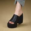 Fashion 2025 New Open Toe Women's Slippers Fashion Super High Casual Slippers Women Summer Best Seller Solid Plus Size Platform Slippers