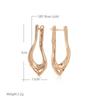 Fashion Glossy Dangle Earrings  Rose Gold Unique V Shape Earrings For Women High Quality Daily Fine Jewelry