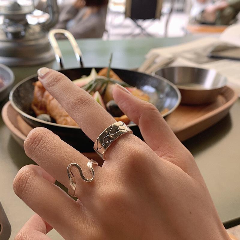 925 Sterling Unique Silver Irregular Line Ring For Women Perfect For Occasions Special