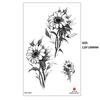 Black Butterfly Owl Sunflower Set Water Transfer Simulation Temporary Tattoo Sticker