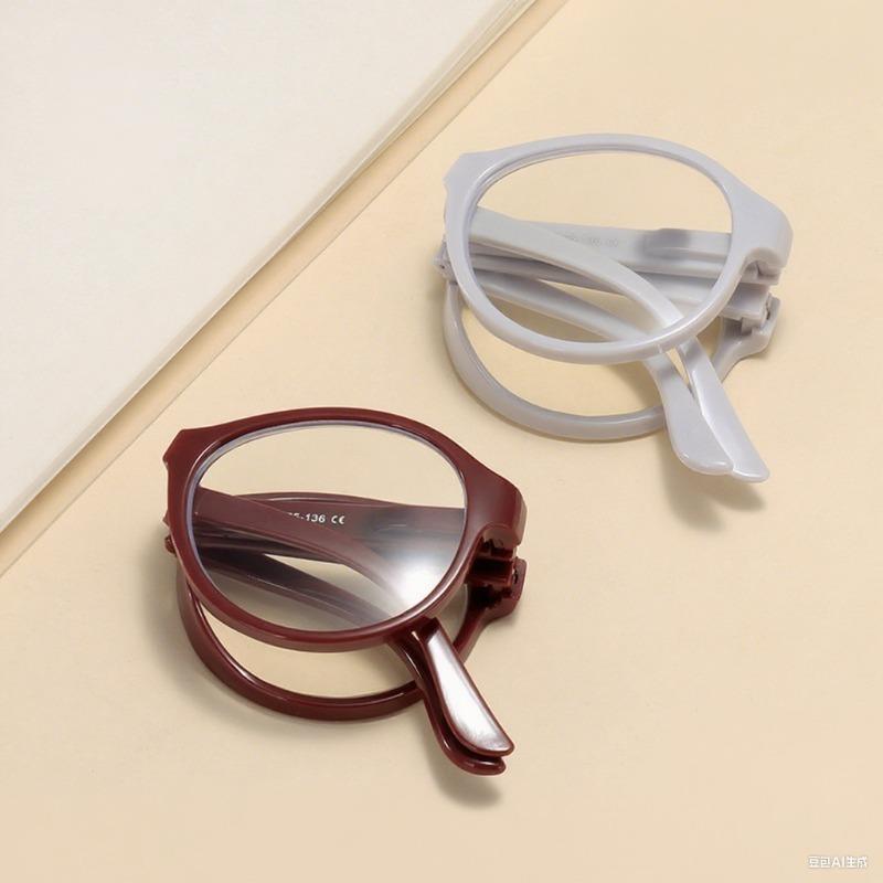 Folding Reading Glasses with Case Anti Blue Light Eyeglasses Presbyopia Retro Unisex Pocket Glasses Portable Glasses Men Women