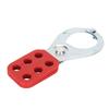 Lock Out Hasp 6 Holes Steel Industrial Security Lock Lockout Padlock Tag Out Hasp Red Silver