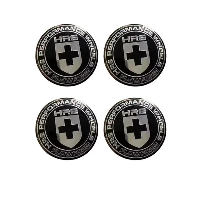 56mm Car Wheel Center Emblem Hub Caps Stickers for HRE Logo Styling